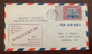 1929 Air Mail Bennett Air Meet Binghamton New York  - Picture 1 of 1