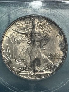 1945-s Walking Liberty Half, ICG MS60 Details, Free shipping - Picture 1 of 3