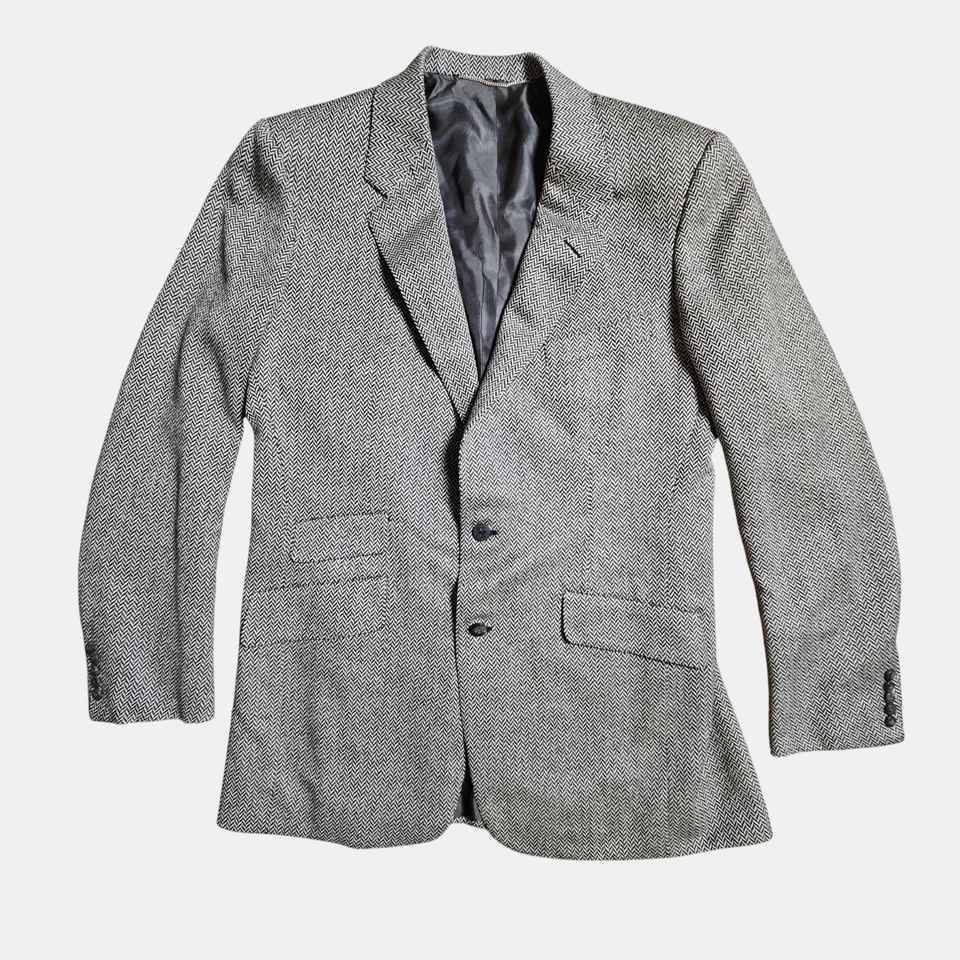 Chaqueta Blazer Vintage Chester Barrie Cachemir Espiga Tweed 40R Dinero Antiguo Foto 1 de 4