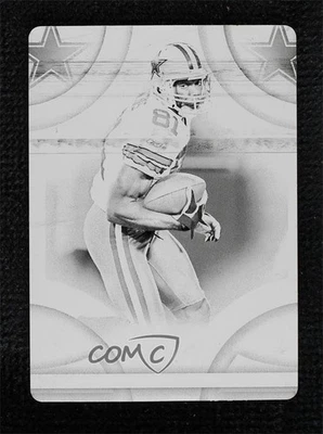 2008 Donruss Threads Printing Plate Black 1/1 Terrell Owens #8 HOF - Image 1 of 3