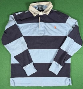 Polo Ralph Lauren Long Sleeve Collard Shirt Youth M (10-12) Stripped Vintage - Picture 1 of 6