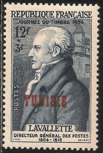 Tunesien #B122 (SP196) ss MLH - 1954 12fr + 3fr Graf Antoine de La Vallette - Bild 1 von 1