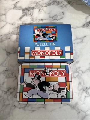 MONOPOLY JIGSAW PUZZLE TIN 2000 Hasbro 48 Pieces COMPLETE New In Box Sealed! - Image 1 of 4