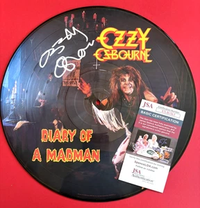 OZZY OSBOURNE Signed DIARY OF A MADMAN PICTURE DISC Vinyl Record JSA COA SABBATH - Picture 1 of 5