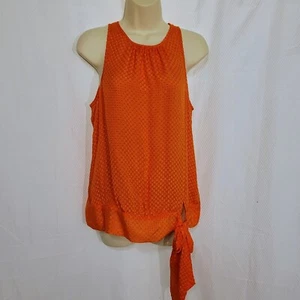 Trina Turk Bow Hem Sleeveless Silk Blend Textured Summerland Top Size S NWT - Picture 1 of 6