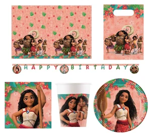 Moana Party Tableware Decorations Plates Cups Napkins Tablecover Balloon Disney - Picture 1 of 33