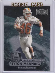 Peyton Manning ROOKIE CARD 1998 Fleer Metal TENNESSEE VOLUNTEERS FOOTBALL RC - Picture 1 of 2