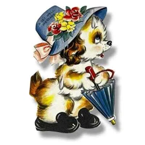 Hallmark A Get Well Message c1944 Vintage Grußkarte ABX - Bild 1 von 5