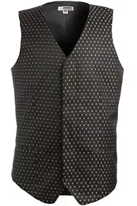 Men's Brocade Dress Vest Black Formal Waste Coat Suit L, XL, 2XL, 3XL - Picture 1 of 11