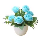 Realistic Home Garden Party Table Decoration With Artificial Bonsai Fake Rose