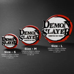 Demon Slayer - Letrero de exhibición de logotipo impreso en 3D de anime - Imagen 1 de 3