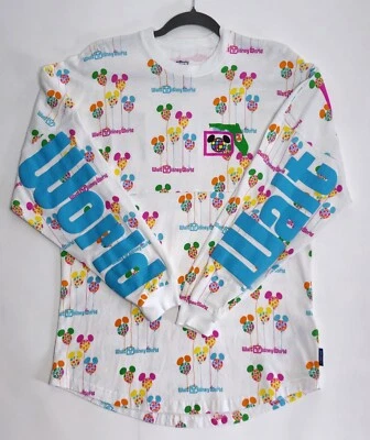 Disney Adult Spirit Jersey Mickey Mouse Balloons Disney World 50th Anniversary S - Image 1 of 4