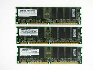 768MB 3X256MB PC100 DIMM SDRAM 168 pin Non ECC SPD TESTED - Picture 1 of 1