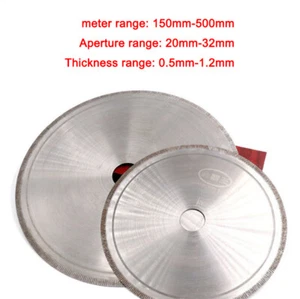 150-500mm Diamond Disc Thin Saw Cutting Wheel for Glass Jade Jewelry Stone - Picture 1 of 7