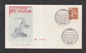 Germany FDC 1982 - Industry and Technology Bucket Excavator Digger Tractor - Picture 1 of 1