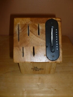 Porta cuchillos de madera The Pampered Chef / bloque con afilador incorporado Foto 1 de 4