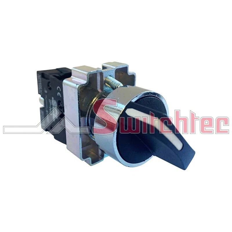 22MM Panel Mount 2 Position Latching Selector Switch & Normally Open Contact - Image 1 of 1