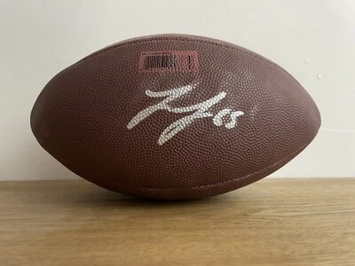 Lane Johnson Signed "The Duke" Wilson Football Oklahoma Philadelphia Eagles Auto - Image 1 of 2