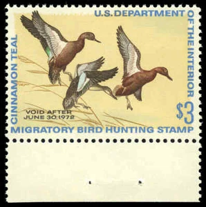 US #RW38 $3 Cinnamon Teal, "Fine 70", PSE graded (2005), OG NH MNH - Picture 1 of 3