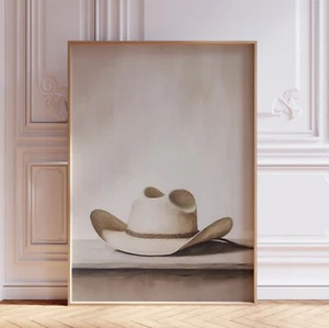 Vintage Southwestern Western Cowboy Hat Wall Art Print Poster - Picture 1 of 6