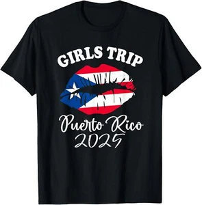 Girls Trip Puerto Rico 2025 Lips Vacay Weekend Friend T-Shirt Hoodie - Picture 1 of 13