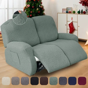 1/2/3 Seater Elastic Recliner Sofa Cover Stretch Armchair Covers Couch Slipcover - Picture 1 of 21