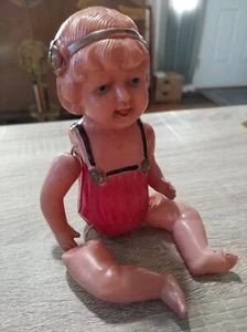 vintage made in Japan hollow celluloid plastic jointed doll - Picture 1 of 10