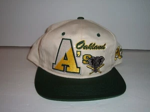 Vintage Oakland Athletics A's Snapback Hat Cap 90's Pro Model Deadstock New Era - Picture 1 of 7