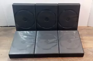 (Lot of 6) Black Empty 9-Disc DVD Replacement Cases - Picture 1 of 5