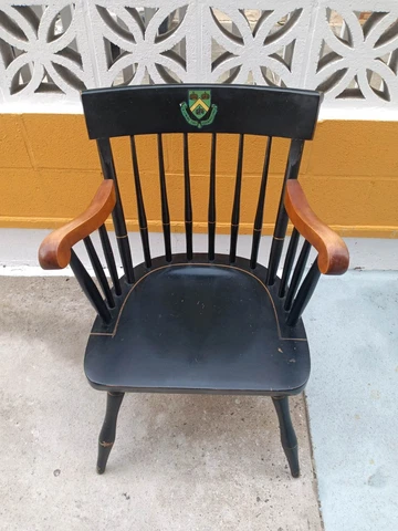 rare Vintage Nichols & Stone Windsor Captains Chair Cover