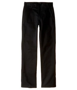 Nautica Kids Flat Front Twill Pants - Big Kids Slim Size 12 (BLACK) - Picture 1 of 2