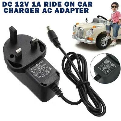 12V 1A Ride On Car Charger AC Adapter For Kids Electric Ride On Car Bike Toy - Image 1 of 4