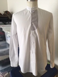 Camisa Deportiva BARENA VENEZIA Talla 50/M Rayas CUELLO MANDARÍN con TAPETA CONTRASTE  - Imagen 1 de 9