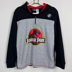 Jurassic Park Movie Logo Colorblock Hoodie Youth XL - Picture 1 of 6