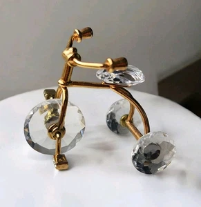 Retired Swarovski Swan Logo Crystal Memories Tricycle Figurine Moving Parts - Picture 1 of 17