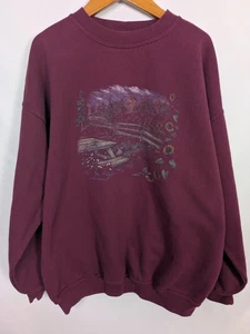 VTG Northern Reflections Sweater Women's Large Camp Grandma Cottagecore Y2K - Picture 1 of 7