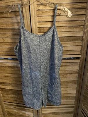 5B Style Size M Cute Romper Blue Blend T Strap Soft Pockets Stretchy NWT - Image 1 of 4