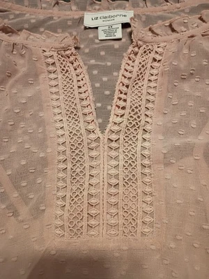 Liz Claiborne Women's Blouse, Salmon , Size 3x - Image 1 of 4