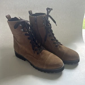 Donald Pliner Ease Schnürstiefel Wildleder Größe 9,5 braun - Bild 1 von 8