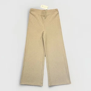 Pantalon femme Joie à enfiler jambes larges taille M beige stretch taille haute 30" entrejambe neuf avec étiquette - Photo 1/13