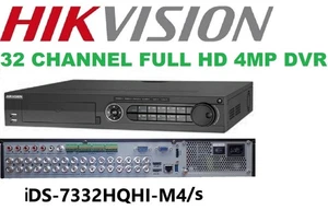 Hikvision 32 KANAL DVR DS-7332HQHI-K4 FULL HD TURBO Hybrid 4MP CCTV RECORDER - Bild 1 von 4