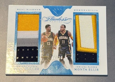 Memorabilia Flawless Dual Diamond 2015/10 Monta Ellis Paul George #DD-INDI Foto 1 de 2