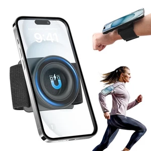 Support Téléphone Running pour iPhone [Rotatif 360° & Mise à niveau Anti-Chute] Magnétique... - Photo 1 sur 9