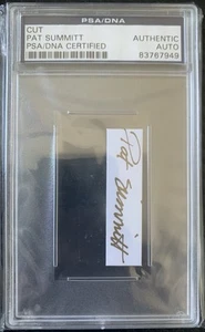 Pat Summitt Basketball Cut Autograph Signed PSA Authentic - Picture 1 of 2