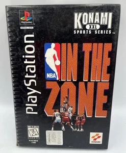 NBA In The Zone Konami Sony PlayStation 1 PS1 Longbox Etiqueta Negra - Imagen 1 de 4