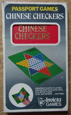 Vintage Travel Passport Games Invicta Chinese Checkers Solitaire 1973 Flat Board - Image 1 of 4