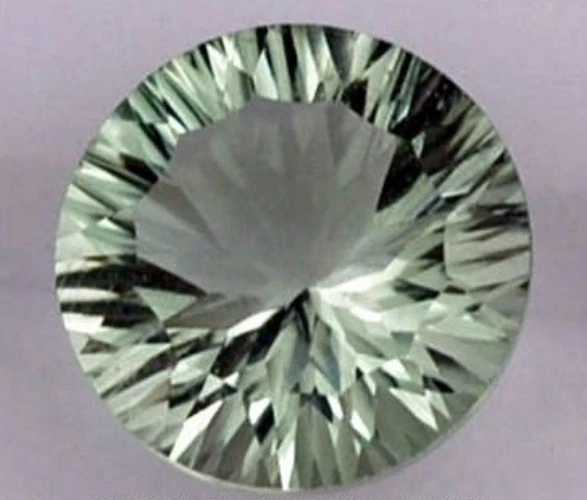 GREEN AMETHYST 10 MM ROUND CONCAVE CUT AAA ALL NATURAL - Image 1 of 1