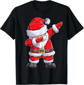 Christmas Boys Dabbing Santa Claus Girls Funny Xmas Dab Cute Gift Unisex T-Shirt - Picture 1 of 3