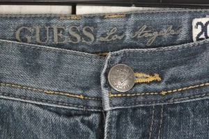 Guess Damen Blue Washed Look Jeans Brit Rocker Slim Straight Größe 20 - 33X31 - Bild 1 von 12