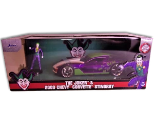 Figura JADA 1:24 2009 Chevy Corvette Stingray y Diecast DC Comics The Joker NUEVO - Imagen 1 de 9